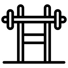 
Weightlifter linear style icon, editable vector 
