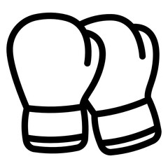 
Gaming hand cover, linear icon of boxing gloves 
