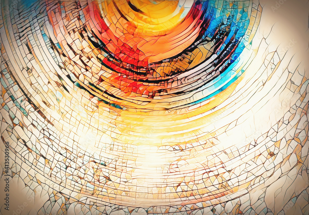 Poster Abstract background and color circle effect, color background.
