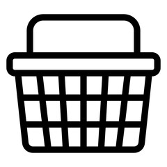 
A linear icon of shopping basket, editable vector
