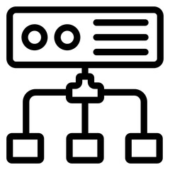 
Dataserver network vector in linear design 

