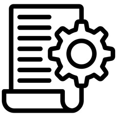 
A file settings icon in linear design
