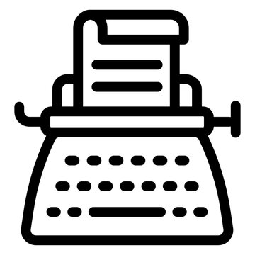 recommend clip art: 
                    Typewriter linear style icon, typing tool 
                    
