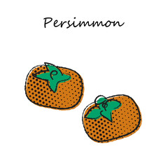 フルーツのイラスト　柿