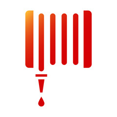 Icon of fire hose, fire hydrant