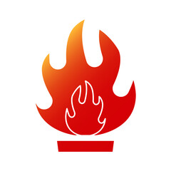 Icon of fire, vector fire