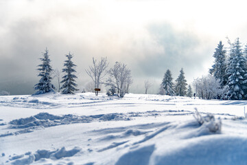 Fototapeta na wymiar Beskid zimą
