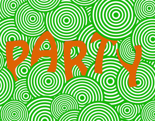 3d background in green and orange colors. Advertisement banner to Saint Patrick's day. Invitation to party