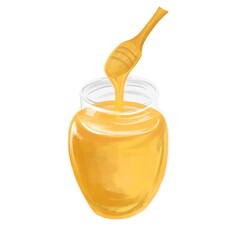 色鉛筆風のはちみつイラスト