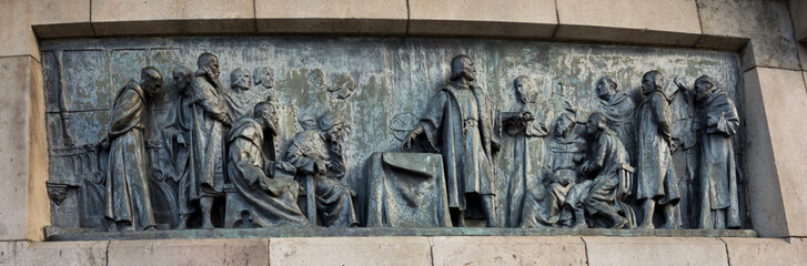 Columbus Monument in Barcelona, Spain