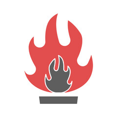 Icon of fire, vector fire