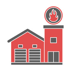 Icon of fire fighter station
