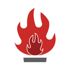 Icon of fire, vector fire
