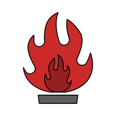 Icon of fire, vector fire