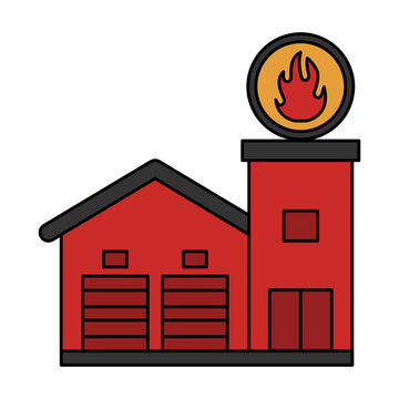 Icon of fire fighter station