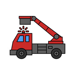 Icon of firefighting car
