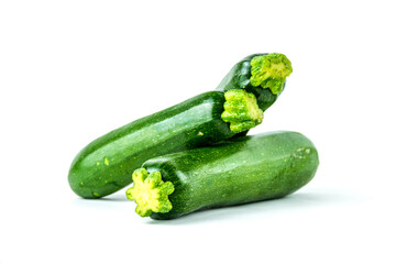 courgette sur fond blanc