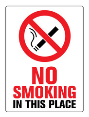 No smoking cigarette sign. EPS 10 vector illustration. CMYK redy to print.