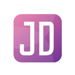 JD Letter Logo Design With Simple style
