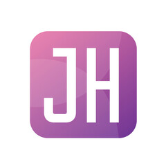 Fototapeta premium JH Letter Logo Design With Simple style