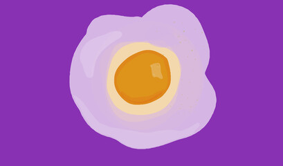 fried egg vector illustration