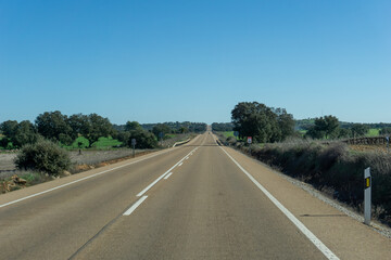 backcountry highway leading through the hinterland of Andalusia