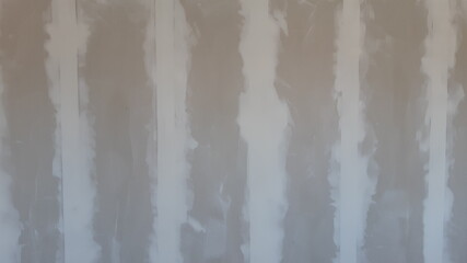 Plasterboard wall filled with plaster filler in residential room in house or apartment