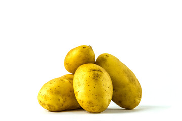 pomme de terre sur fond blanc