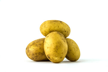 pomme de terre sur fond blanc