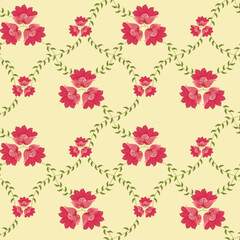 seamless vector flower design pattern on background