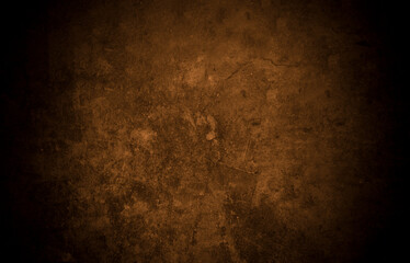 Old wall texture cement black brown background abstract dark color design are light with white gradient background.