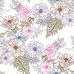 Foto auf Alu-Dibond floral seamless pattern © Chantal