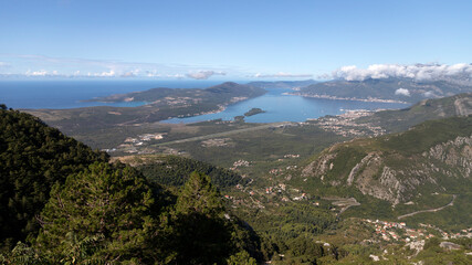 Fototapeta na wymiar Montenegro - Panoramic view of the Bay of Kotor