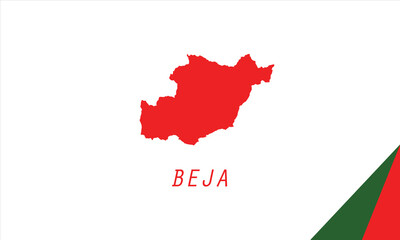 Fototapeta premium Beja map Portugal region vector illustration.