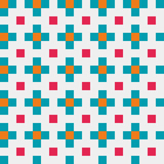 Abstract Cross Pattern generative computational art illustration