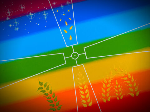 Meaning of life.
The rainbow is a natural phenomenon of the planet Earth.
The Light Mill of Life is the Spiritual Transformer.
Wheat is a landmark plant of the Earth.