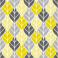 Nettes nahtloses Muster mit bunten Umrissblättern © anastasiiam