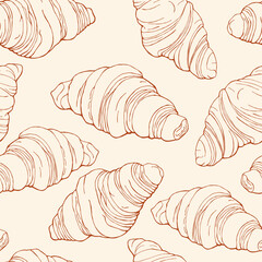 croissant seamless pattern