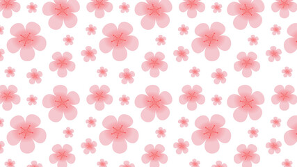 Plum blossom pattern wallpaper. Plum blossom doodle symbol.