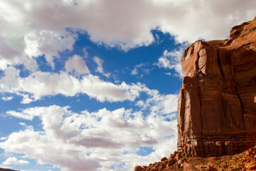 Fototapeta na wymiar Side rock monument valley, Navajo, USA