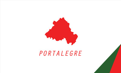 Portalegre map Portugal region vector illustration.