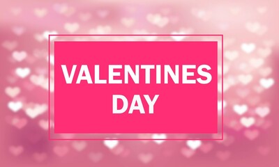 Happy valentines day card with heart background