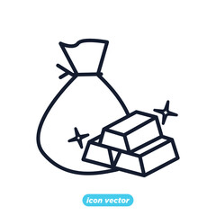 Gold icon. Gold symbol template for graphic and web design collection logo vector illustration