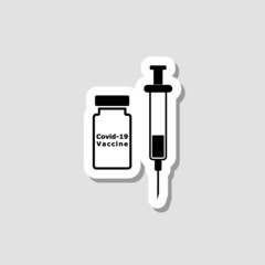 Covid - 19 vaccine sticker icon