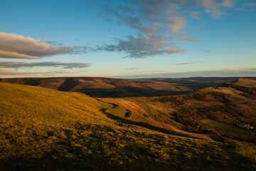 admiring the sunrise in the peak district