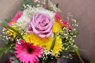 Valentines Day or wedding bouquet. background with flower