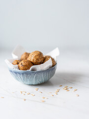 Peanut Apple And Raisin Oat Balls, Morning Energy Breakfast