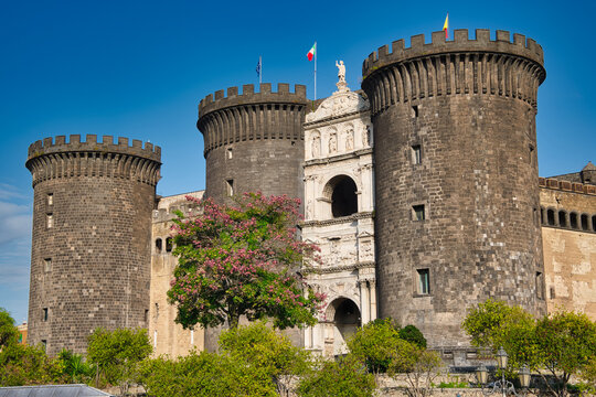 Medieval fortress  of Castel Nuovo in the heart of  Naples, Italy