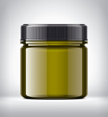 Plastic Jar on background.