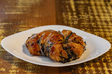 Croissant on a plate